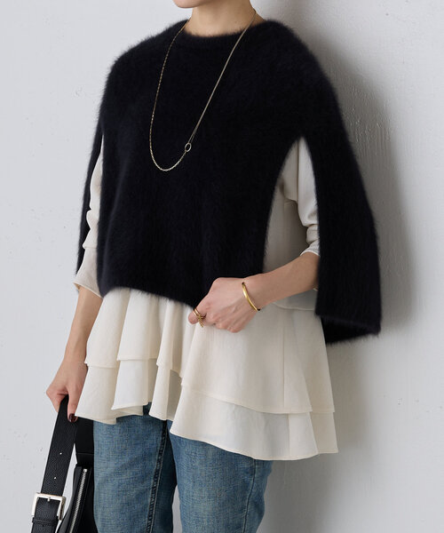 BEARDSLEY（ビアズリー）の「ファーニットポンチョ（ニット/セーター