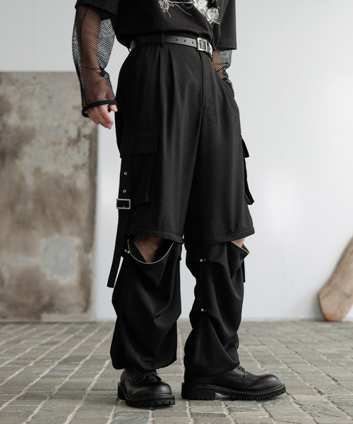 セール】【SETUP対応】2WAYベルトカーゴパンツ(HARE)（カーゴパンツ