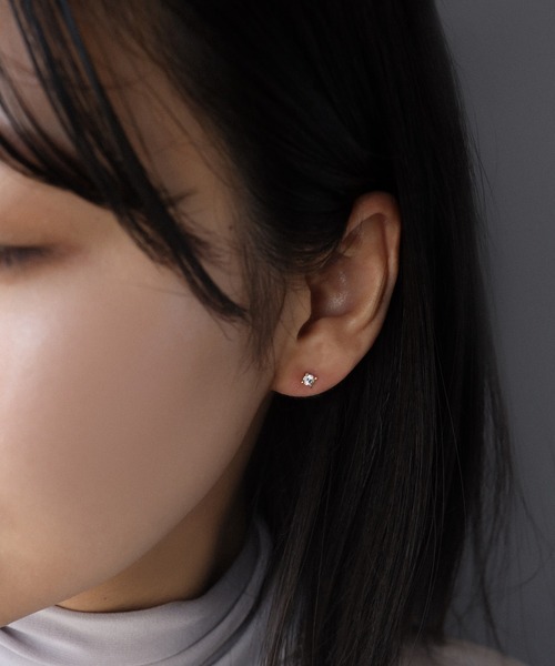 グレーダイヤピアス（ピアス（片耳用））｜e.m.（イーエム）の