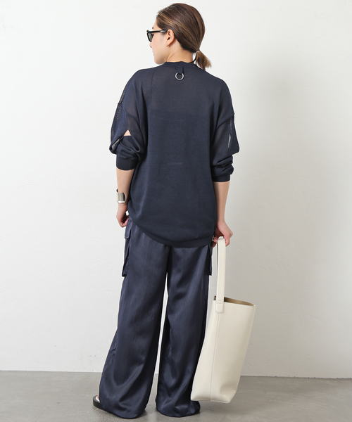 セール】*【Tibi/ティビ】 SHINY NYLON カーゴパンツ（カーゴパンツ