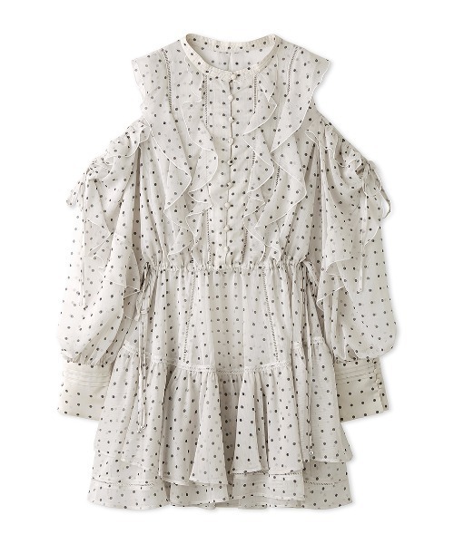 SNIDEL（スナイデル）の「フリルシフォンミニワンピース（ワンピース