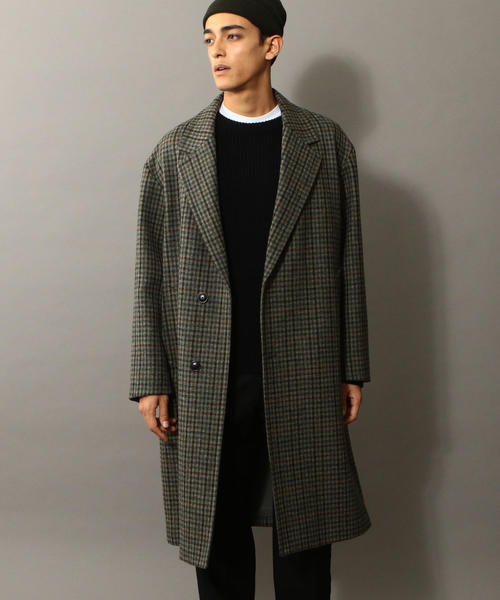 BEAUTY&YOUTH グレー系チェック チェスターコートDualSense Edge