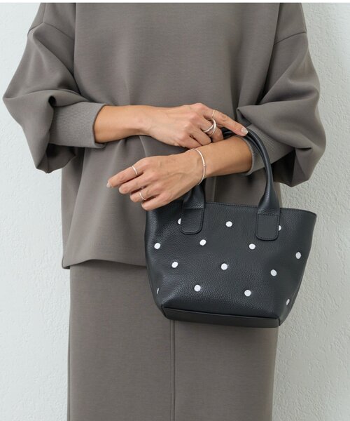 本革》ドット刺繍バッグ/小（トートバッグ）｜BEARDSLEY（ビアズリー