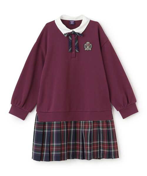 セール】チェックレイヤード風ワンピース（ワンピース）｜ANNA SUI