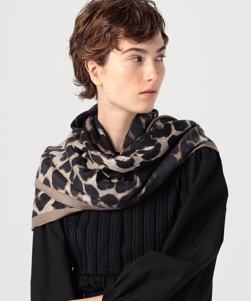manipuri（マニプリ）の「manipuri LEOPARD ウールシルクスカーフ