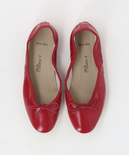 Porselli × Steven Alan＞BALLET SHOES RED/バレエシューズ（バレエ