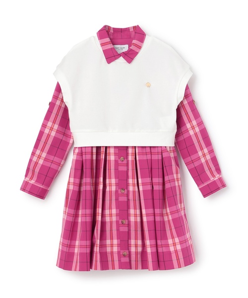 セール】オーガストチェックシャツワンピース&トップスセット（シャツ