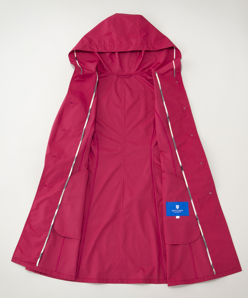 ブルーレーベル ウェザープルーフ ポケッタブルレインコート ブルー