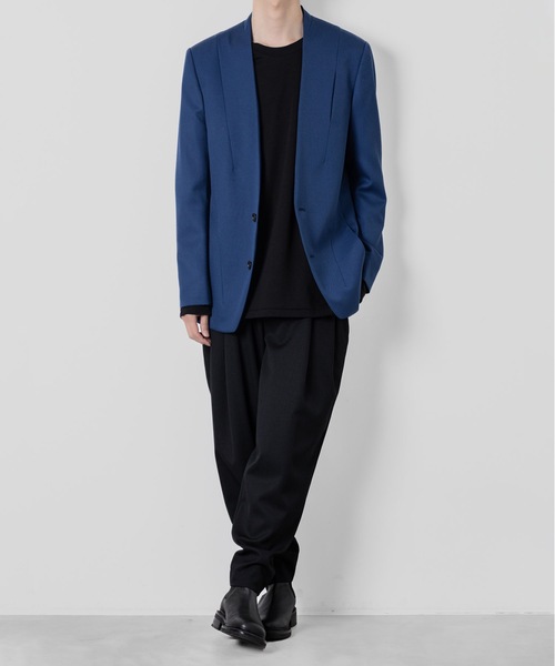 CLASSIC WOOL NO-COLLAR JACKET（ノーカラージャケット）｜ato（アトウ