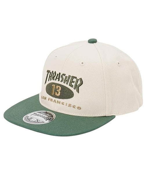 THRASHER/スラッシャー キャップ NEW OVAL オックス平つば 25TH-C07