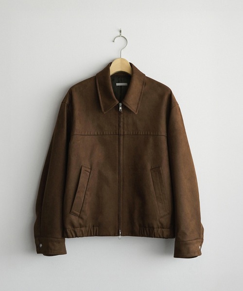 ARTIFICIAL GRAIN / FAUX SUEDE ZIP BLOUSON（ブルゾン）｜WYM LIDNM
