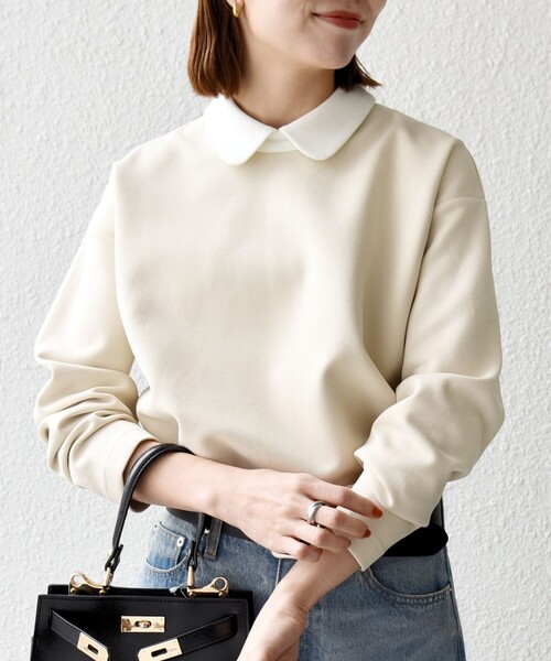 SHIPS any:〈洗濯機可能〉ダンボール バイカラー プルオーバー（T