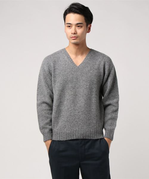 セール】HARLEY OF SCOTLAND シェットランド Vネックニット（ニット