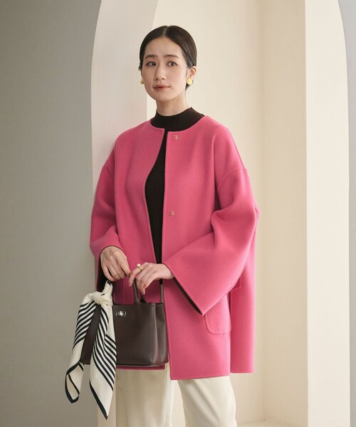 バイカラー リバー ミドルコート（ノーカラーコート）｜UNITED ARROWS