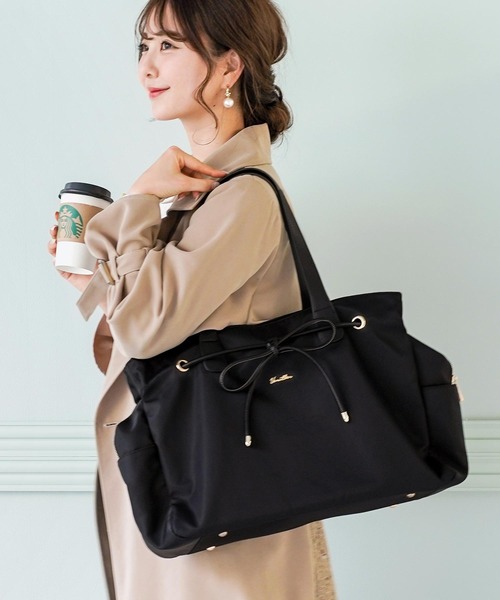 レザーリボン トラベル トートバッグ le reve vaniller（トートバッグ