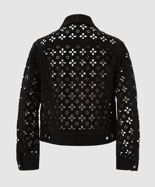 MASU（エムエーエスユー）の「FLOWER-CUT LEATHER TRUCKER JACKET