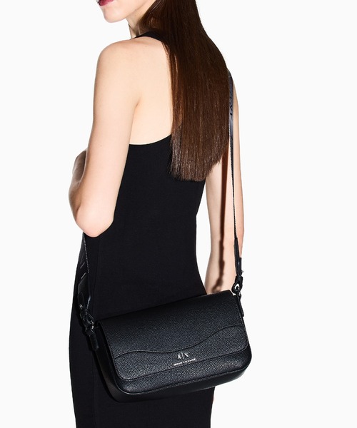 A|X アルマーニ エクスチェンジ】A|Xロゴ フラップミニショルダー