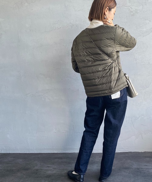 DANTON/ダントン] ナイロンタフタ ノーカラーインナーダウンジャケット