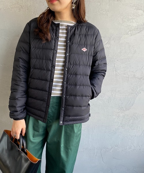 DANTON/ダントン] ナイロンタフタ ノーカラーインナーダウンジャケット