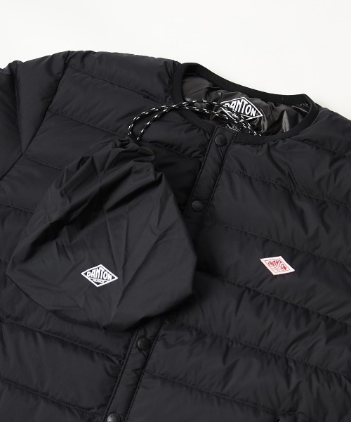 DANTON/ダントン] ナイロンタフタ ノーカラーインナーダウンジャケット