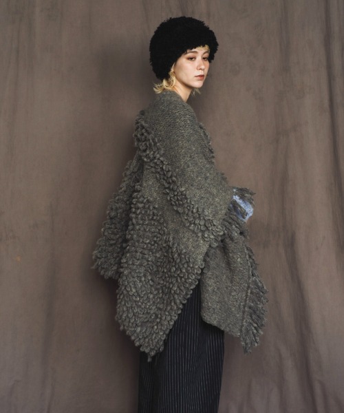 ≪HAND KNIT≫ MOELLEUX【ﾓｱﾙｰ】意匠撚糸バルキーループ ハンドニット