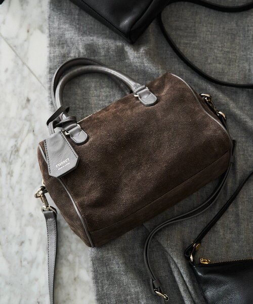 スエード2WAYミニボストンバッグ（ボストンバッグ）｜russet（ラシット