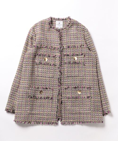 LANVIN en Bleu（ランバンオンブルー）の「ツイードノーカラー