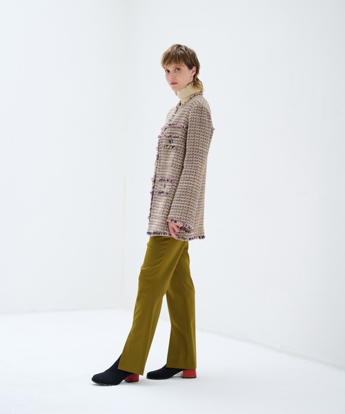 LANVIN en Bleu（ランバンオンブルー）の「ツイードノーカラー