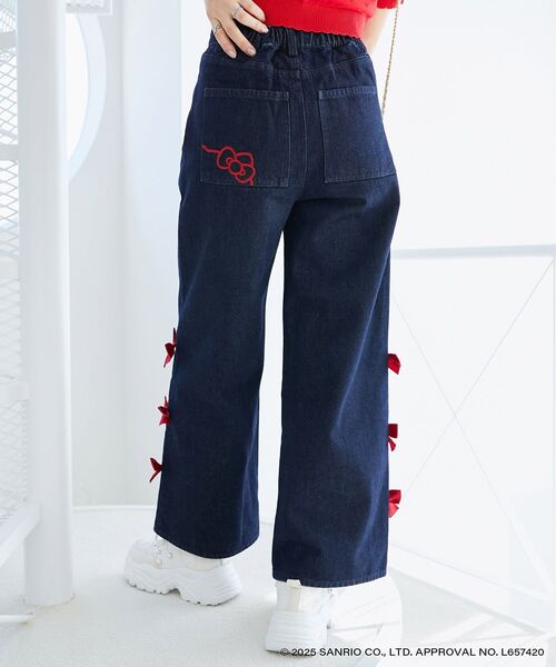 セール】ハローキティ サイドリボンデニム（デニムパンツ）｜MAJESTIC