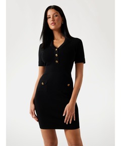 LS Angele Placed Mini Dress ワンピース | GUESS(ゲス) JAPAN 公式