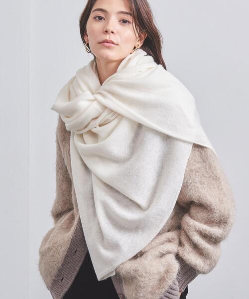 未使用品 ユナイテッドアローズ カシミア ニットストール UNITED