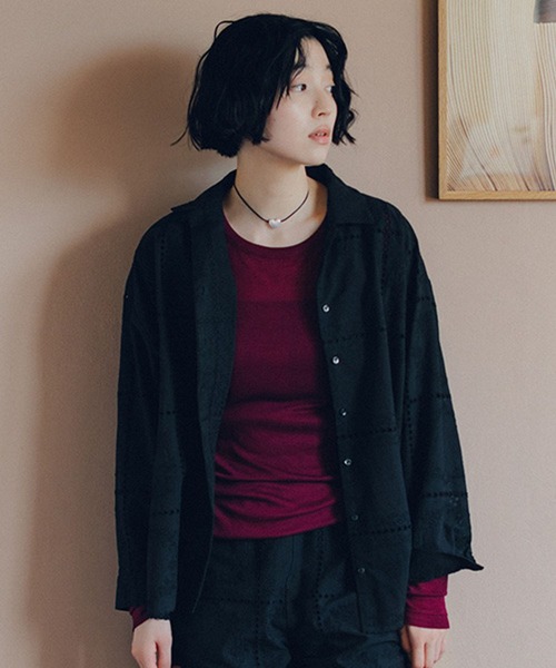 セール】【WEB限定】パッチワークアソートレース刺繍シャツ（シャツ