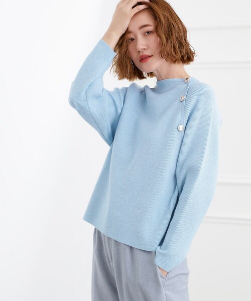 セール】ラグランスリーブ肩釦ニット（ニット/セーター）｜grove