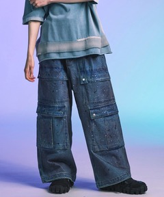 セットアップ対応〉PUBLIC DENIM ダブルニーパンツ（デニムパンツ