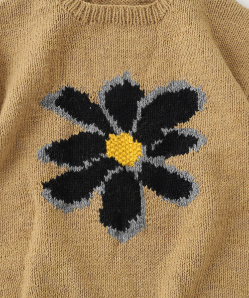 MacMahon Knitting Mills 】 +【Niche.】 Crew Neck Knit-Flower