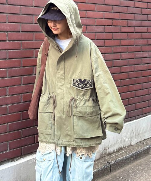 セール】【etsinta】レースベスト付モッズコート（その他アウター