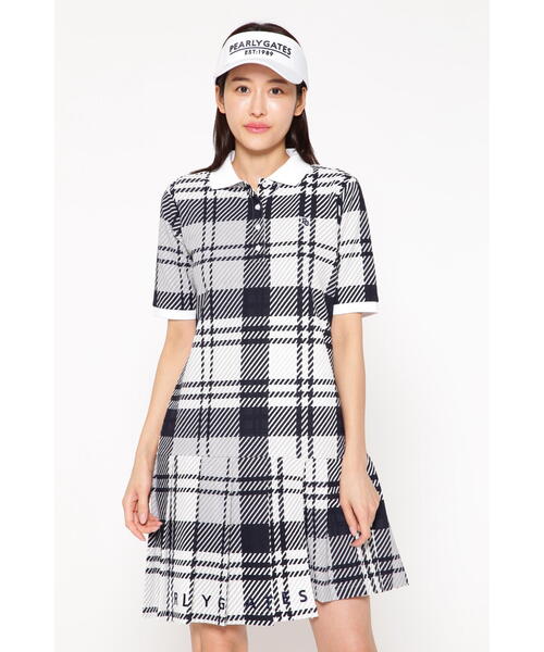 PEARLY GATES チェック柄ポロワンピース PEARLY GATES（パーリーゲイツ