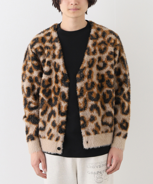 HUF（ハフ）の「【HUF / ハフ】レオパード カーディガン（カーディガン