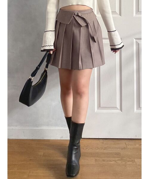 dazzlin（ダズリン）の「ストライププリーツミニスカート（スカート