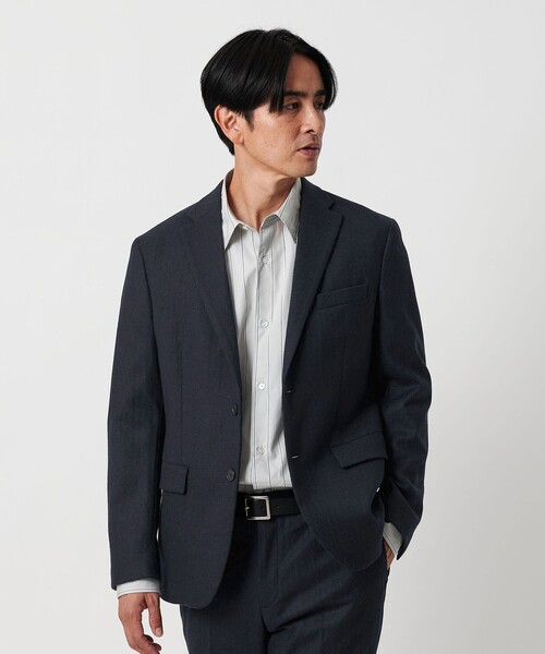 セール】ストレッチ サキソニー 2B ジャケット セットアップ対応