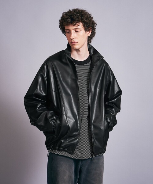 MONKEY TIME（モンキータイム）の「レザーライク トラック ジャケット