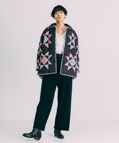 セール】Freada/フリーダ インド 星柄 キルティング 中綿ジャケット