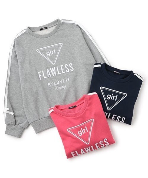 セール】袖ラインリボンプルオーバー（スウェット）｜by LOVEiT（バイ