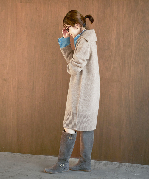 plage（プラージュ）の「ハーフジップニットワンピース（ワンピース