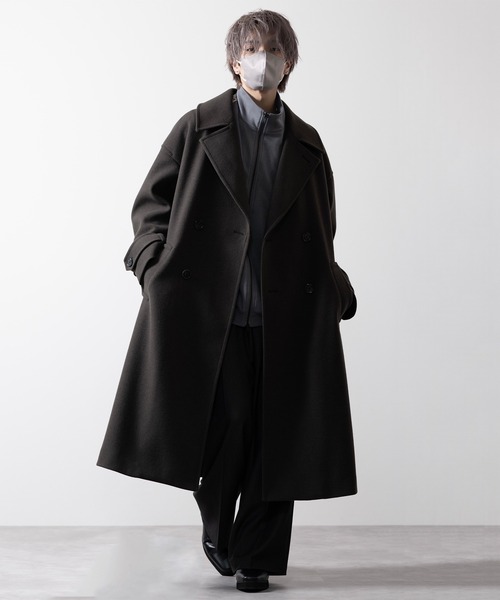 CLEL（クレイル）の「【CLEL】Tech Melton Loose Double Chester Court