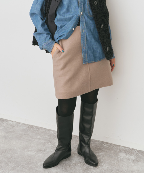 セール】《追加》メルトンAラインミニスカート（スカート）｜Spick