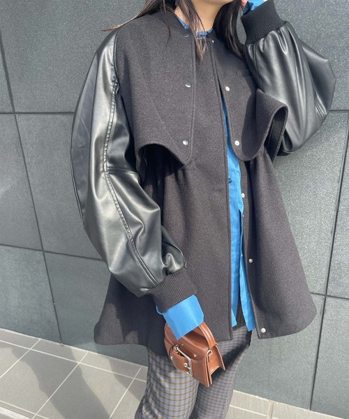 Ameri（アメリ）の「UND LAYERED STADIUM JUMPER（ブルゾン）」 - WEAR