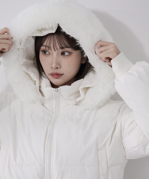 セール】【 フード取り外し可能2WAY 】フェイクファーフード