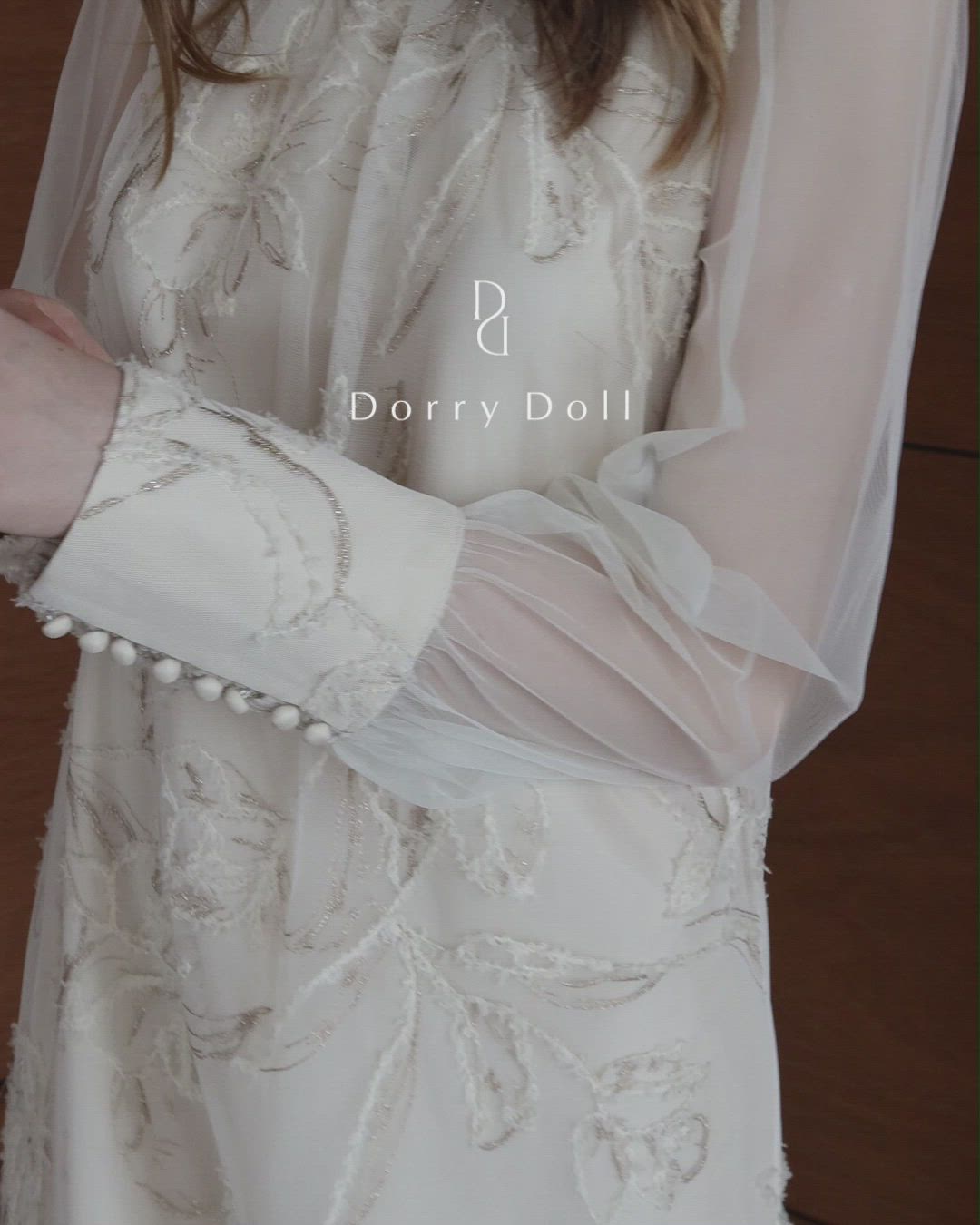 フェザーフラワーチュールドレス 結婚式お呼ばれワンピース