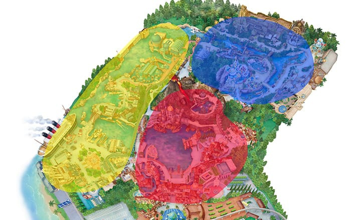 超レア商品】東京ディズニーシー キャラクター付きTDS地図 金色額付き